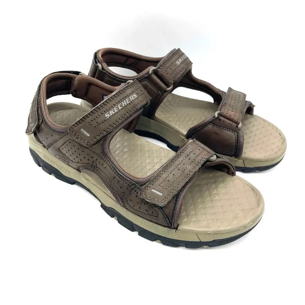 Skechers Men's Tresman Garo 204105 Relaxed Fit Adjustable Sandals Size 11